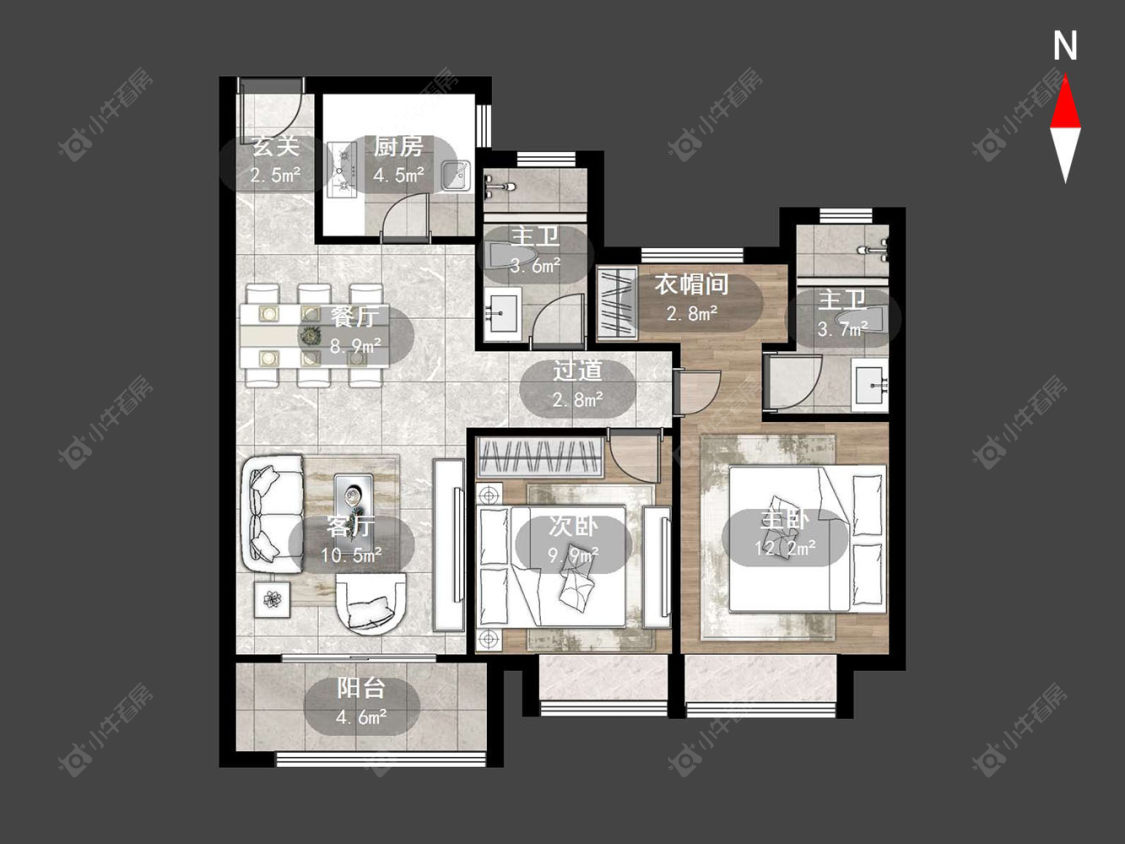 常州龙名仕豪庭在售二手房源户型图_小牛看房
