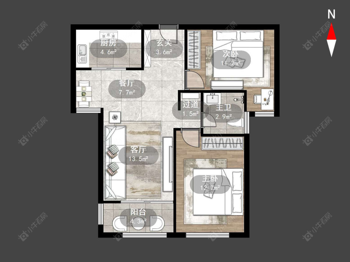 常州雨润城在售二手房源户型图_小牛看房