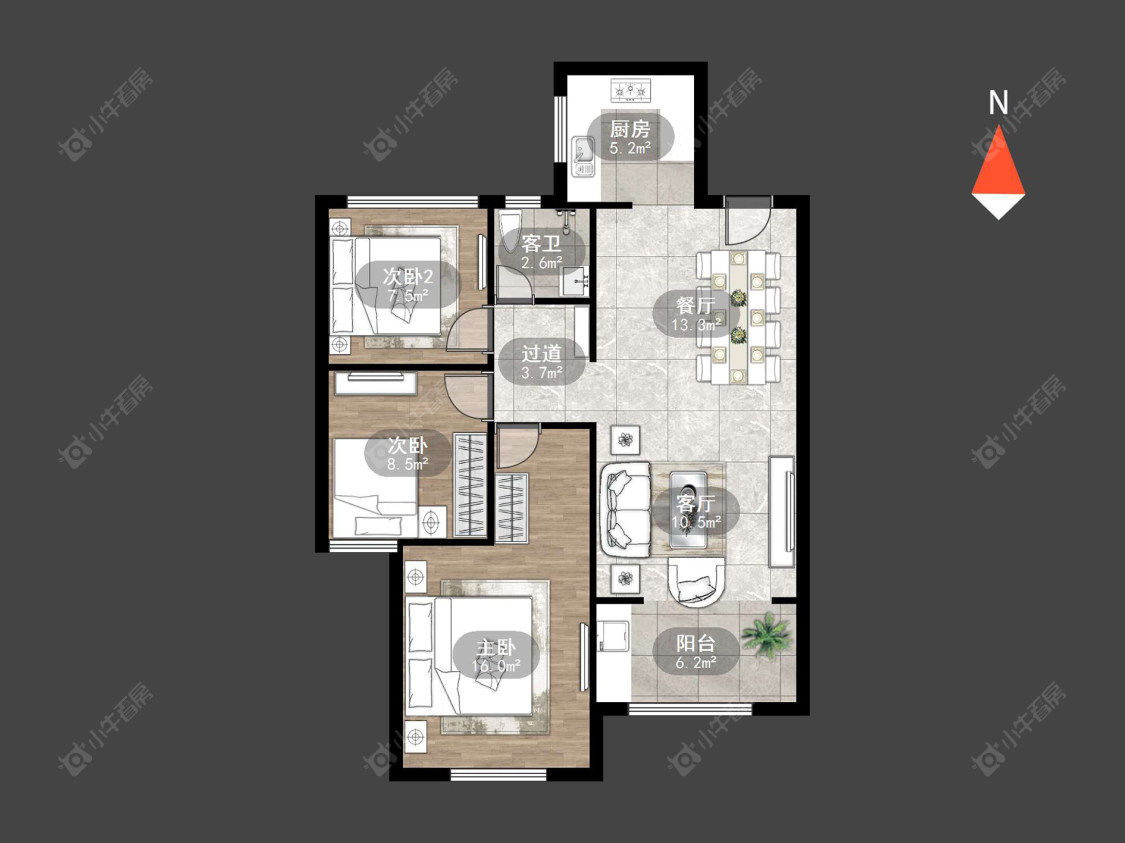 常州随园金麟府在售二手房源户型图_小牛看房
