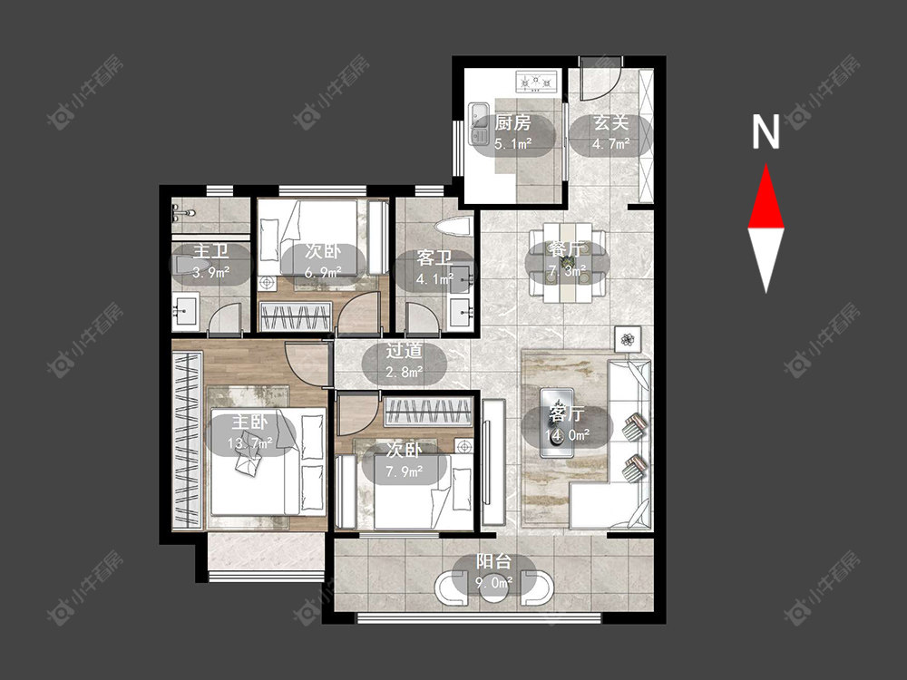 碧桂园都市森林房源户型图 常州碧桂园都市森林在售二手房源户型图_小牛看房