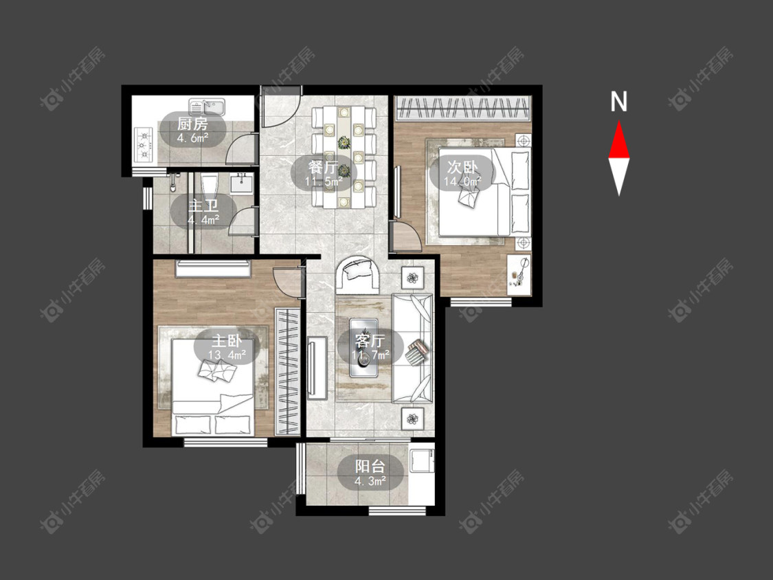 常州银河湾第一城一期在售二手房源户型图_小牛看房