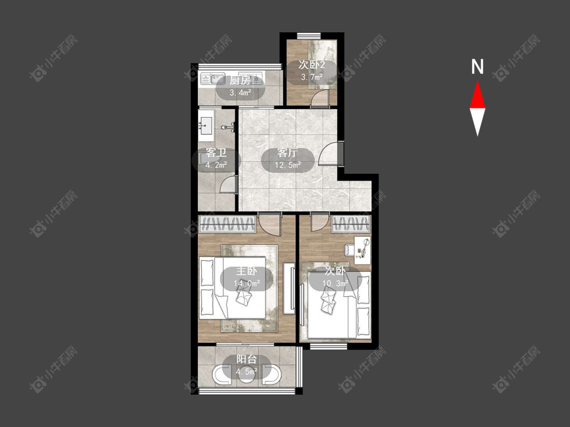 红梅东村房源户型图 常州红梅东村在售二手房源户型图_小牛看房