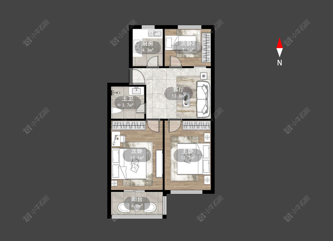 常州劳动新村南区在售二手房房源户型图_小牛看房