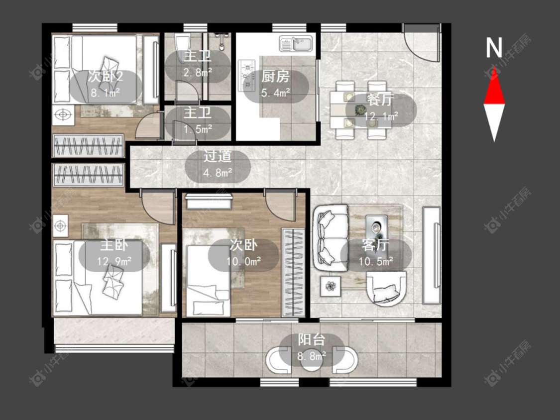 嘉宏空港国际星光城房源户型图 常州嘉宏空港国际星光城在售二手房源户型图_小牛看房