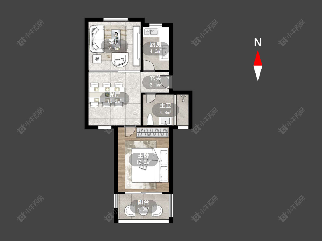 常州新裕花苑在售二手房源户型图_小牛看房