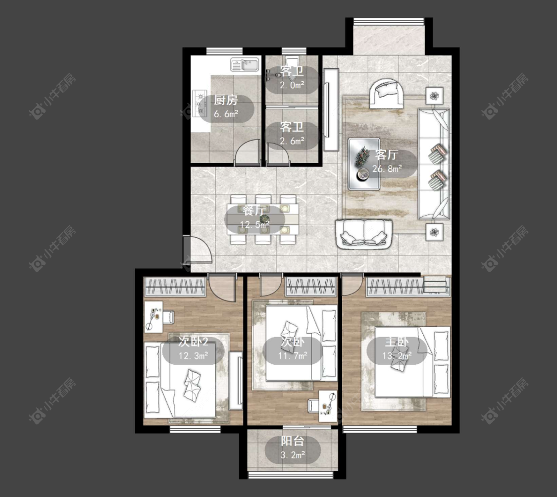 常州友谊家苑在售二手房源户型图_小牛看房
