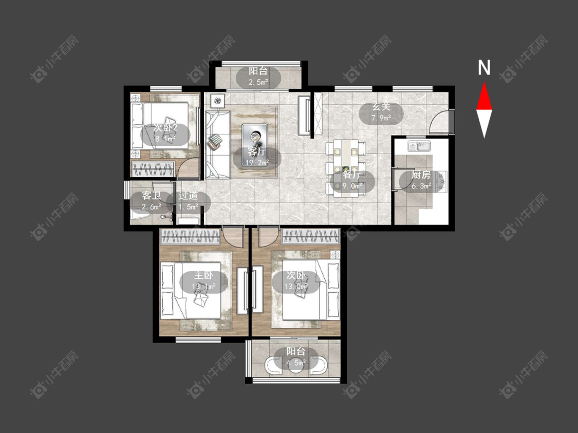 常州银河湾星苑在售二手房源户型图_小牛看房