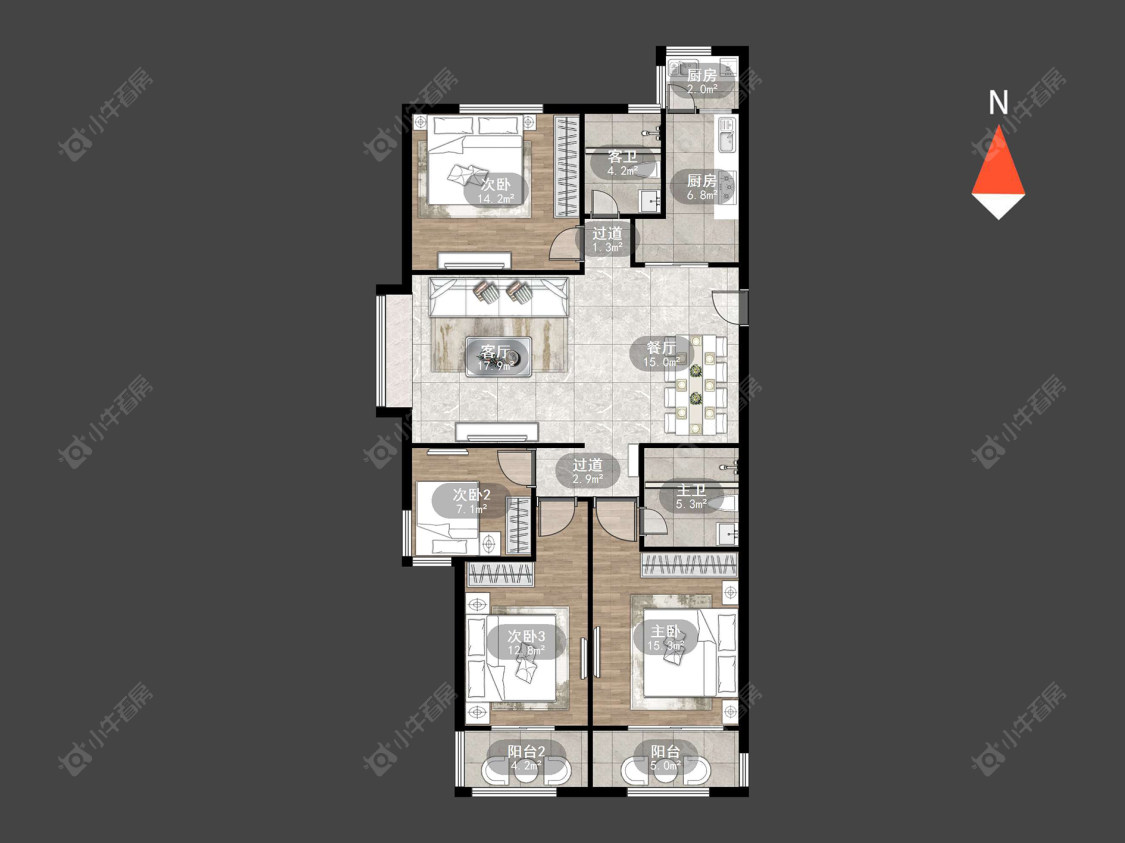 常州恒大御景在售二手房源户型图_小牛看房
