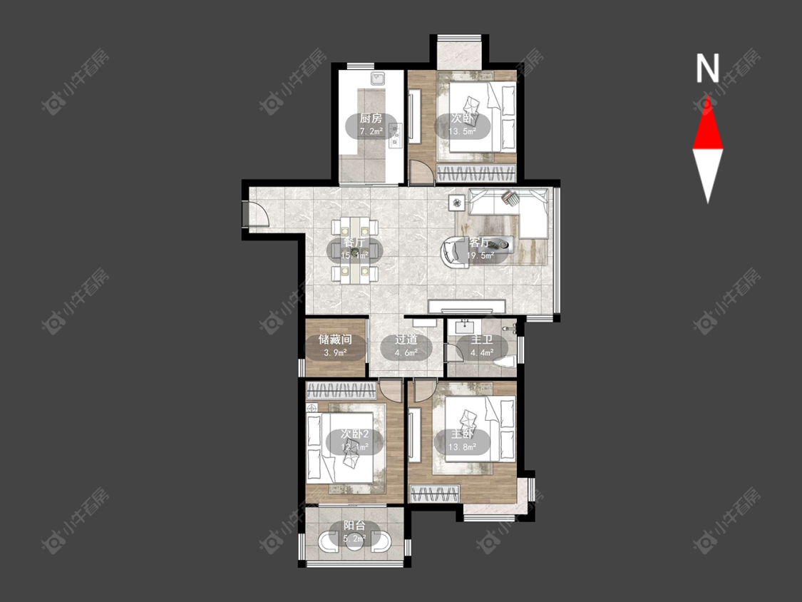 常州金百花园在售二手房源户型图_小牛看房