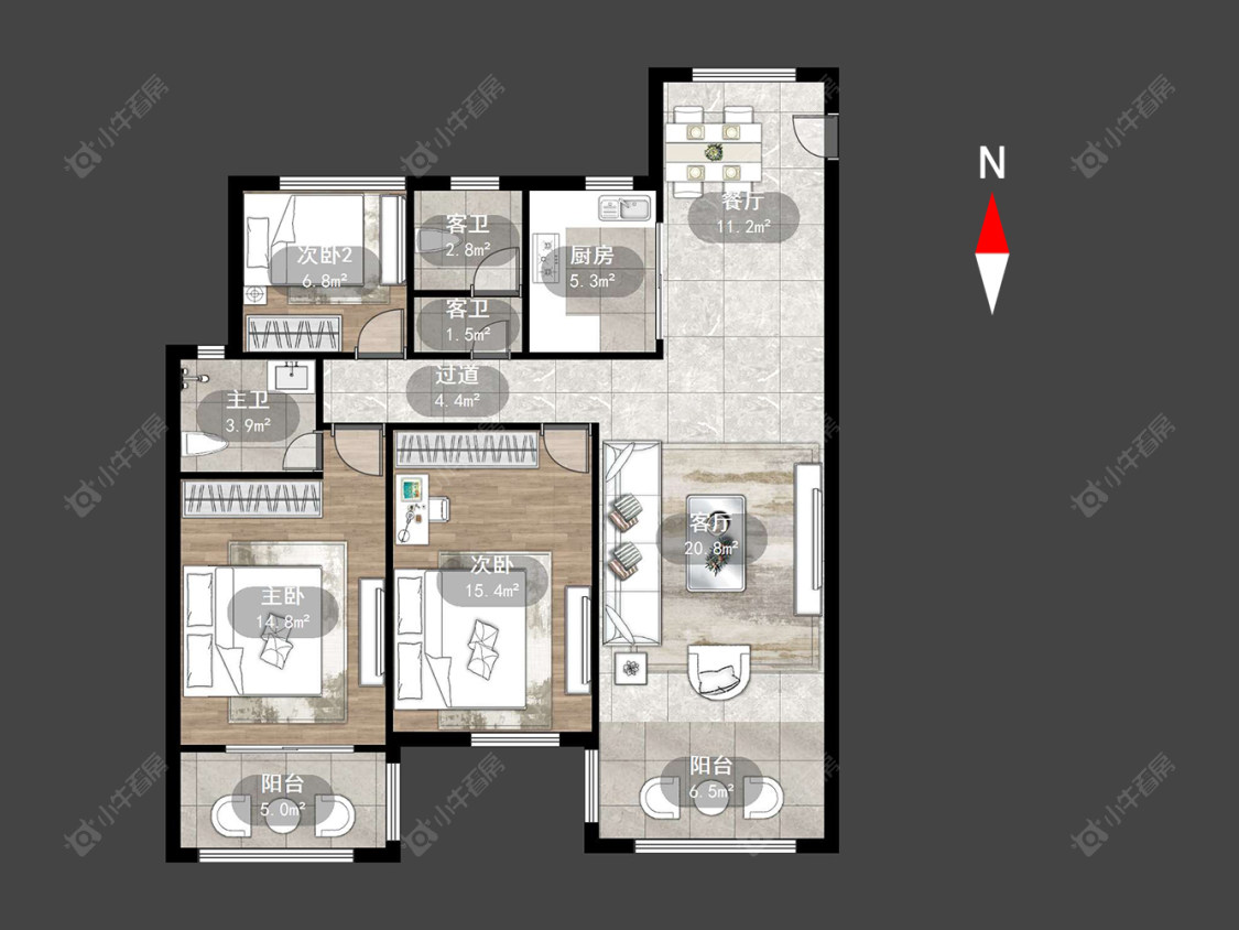 常州银河湾第一城二期在售二手房源户型图_小牛看房