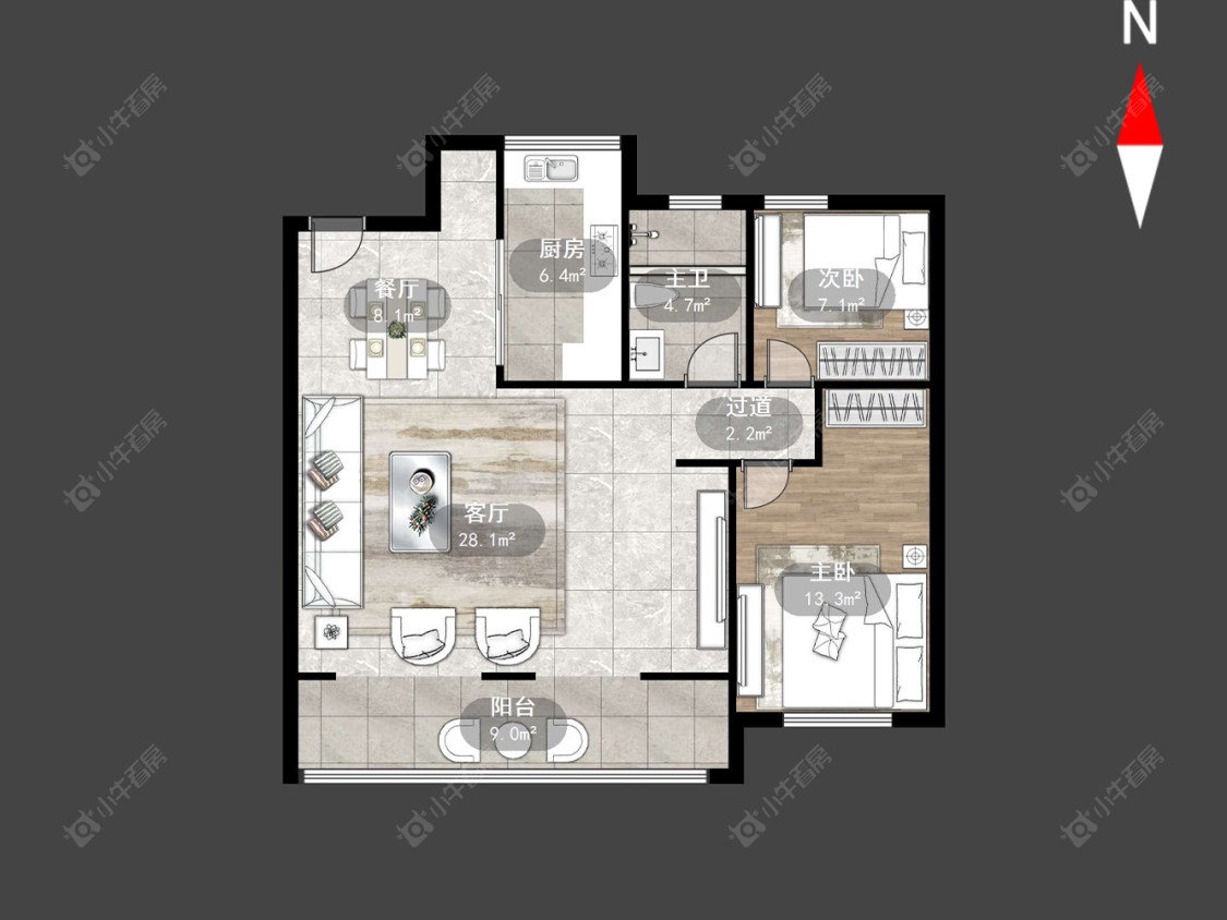 天宁融悦府房源户型图 常州天宁融悦府在售二手房源户型图_小牛看房