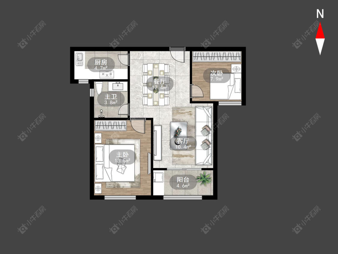 常州新城香悦半岛北区在售二手房源户型图_小牛看房