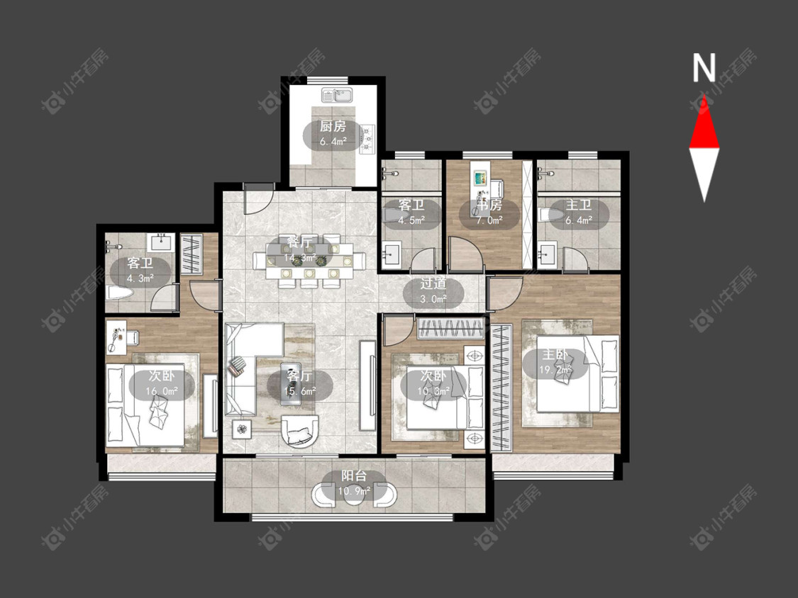 常州邹新花园D区在售二手房源户型图_小牛看房