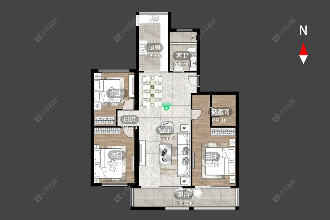 常州阳湖世纪苑南苑在售二手房源户型图_小牛看房