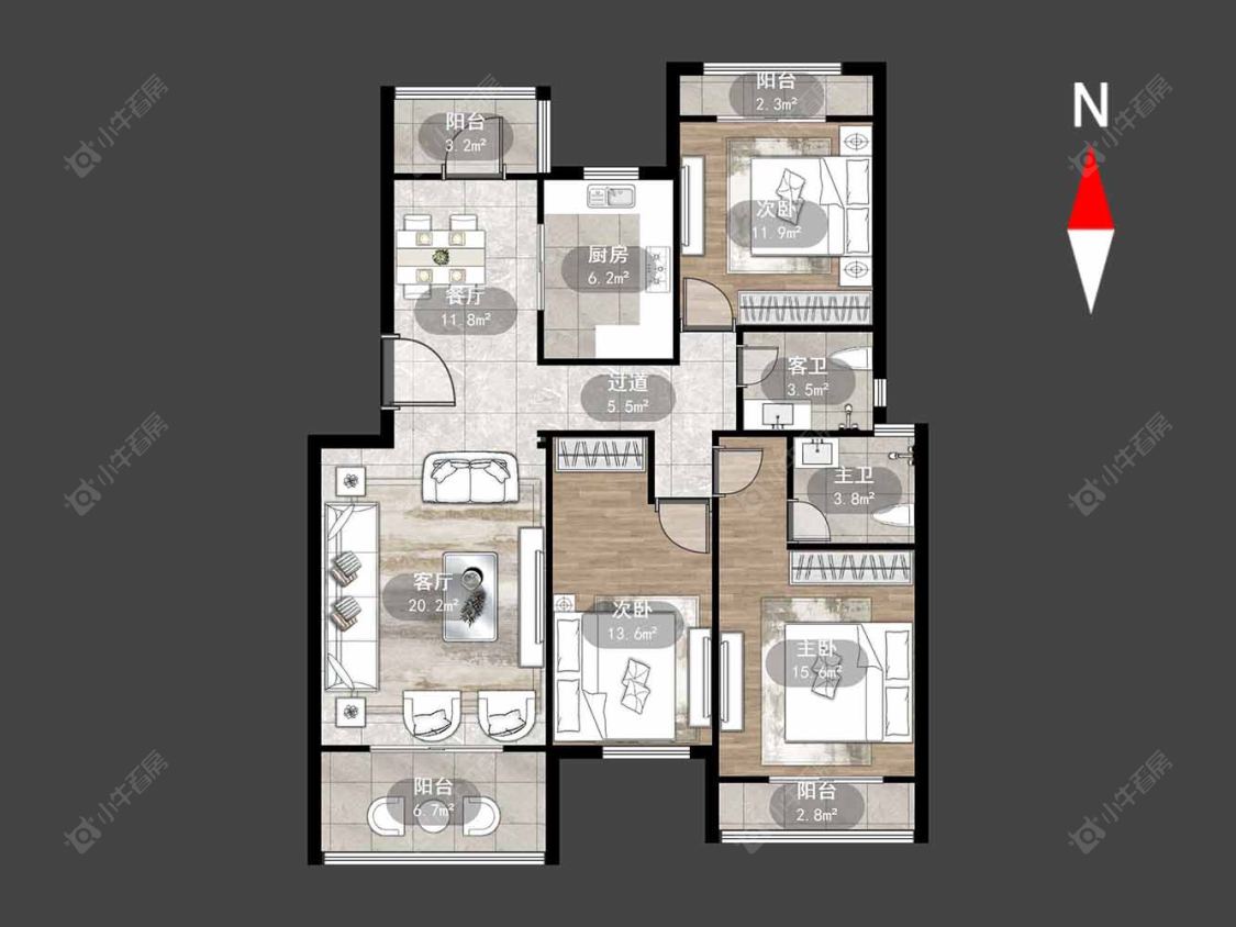 常州瑞丰园在售二手房源户型图_小牛看房