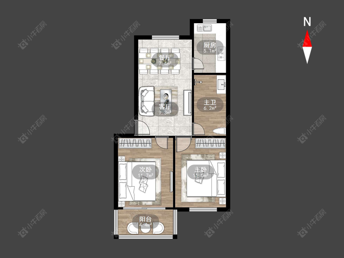 常州绿园爱舍北区在售二手房房源户型图_小牛看房