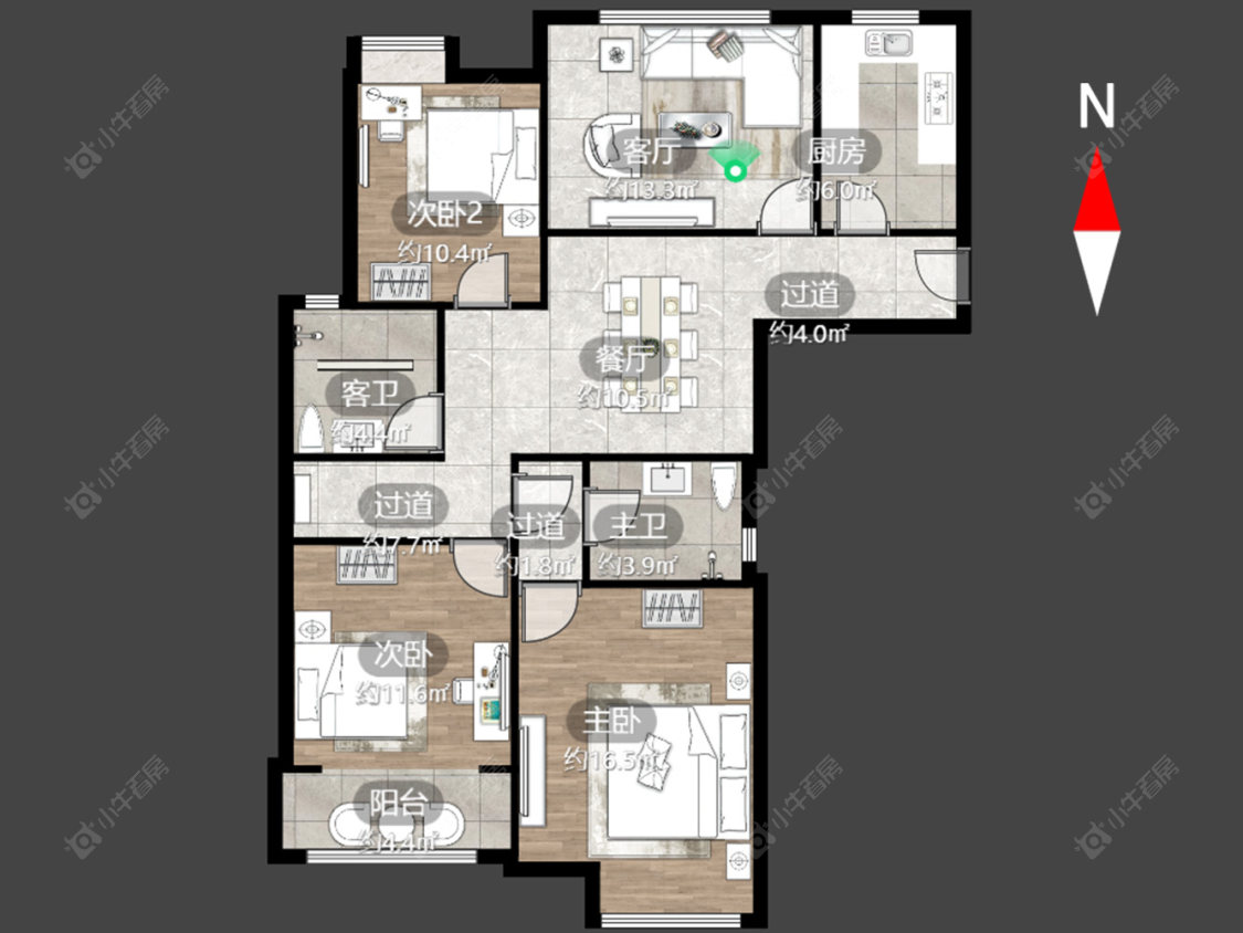常州顺园八村二期在售二手房源户型图_小牛看房