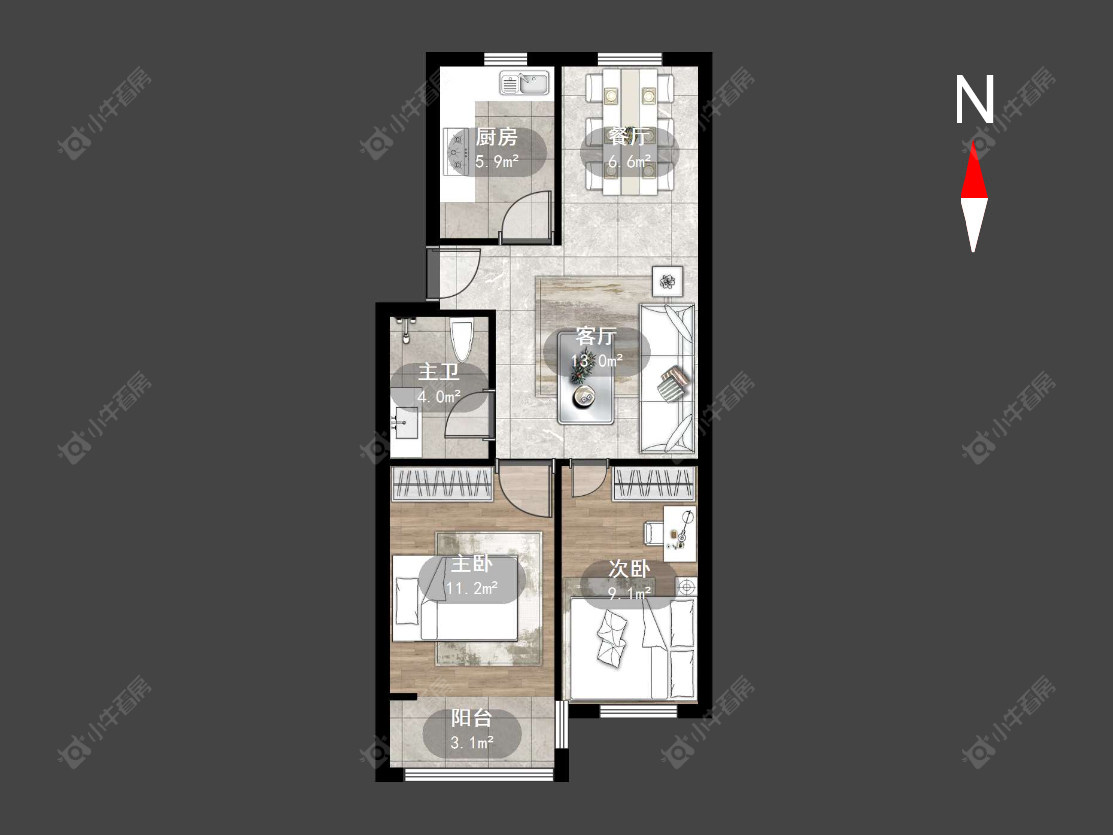 常州丽乐公寓在售二手房源户型图_小牛看房