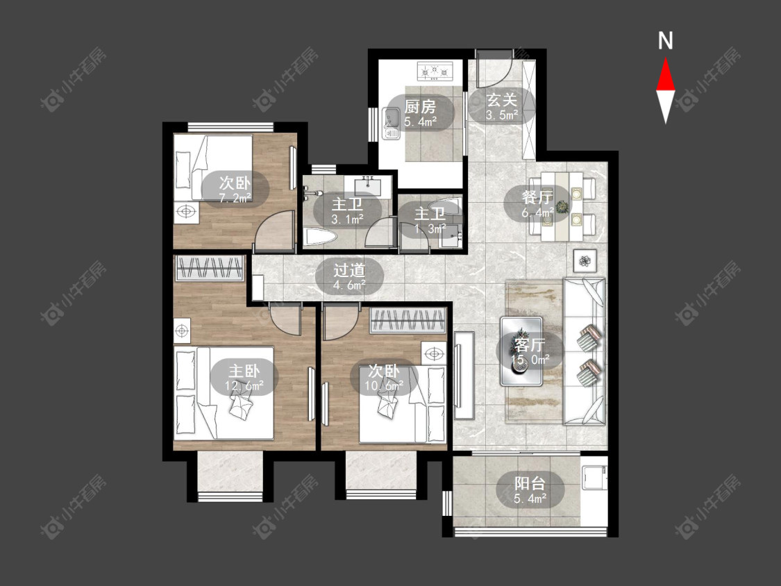 新城金郡(金坛)1区房源户型图 常州新城金郡(金坛)1区在售二手房源户型图_小牛看房