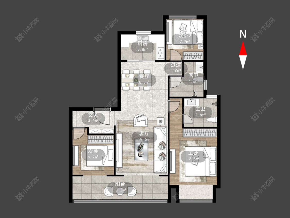 旭辉铂悦天宁房源户型图 常州旭辉铂悦天宁在售二手房源户型图_小牛看房