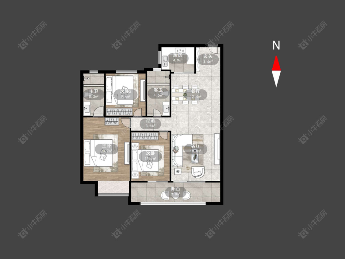 环球港湾房源户型图 常州环球港湾在售二手房源户型图_小牛看房