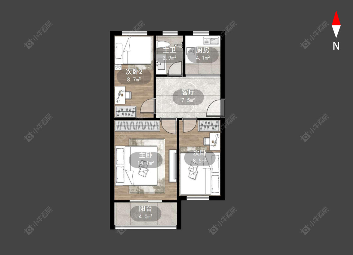 常州斜桥巷在售二手房源户型图_小牛看房