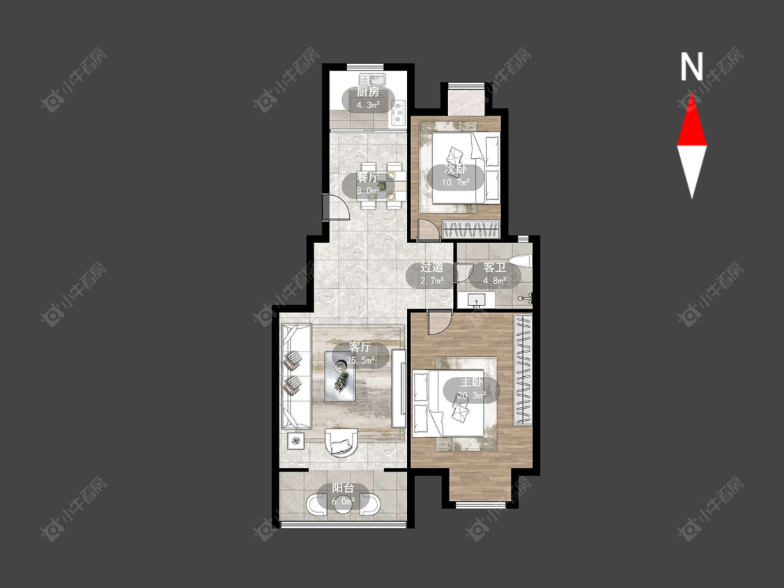 常州青竹苑C区在售二手房源户型图_小牛看房