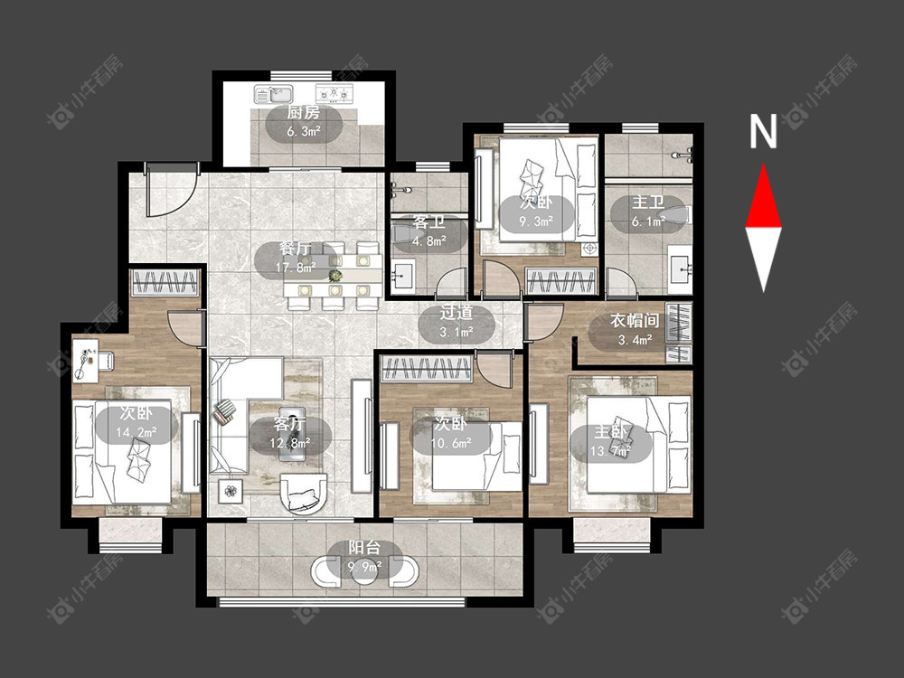 常州新城金樾在售二手房源户型图_小牛看房