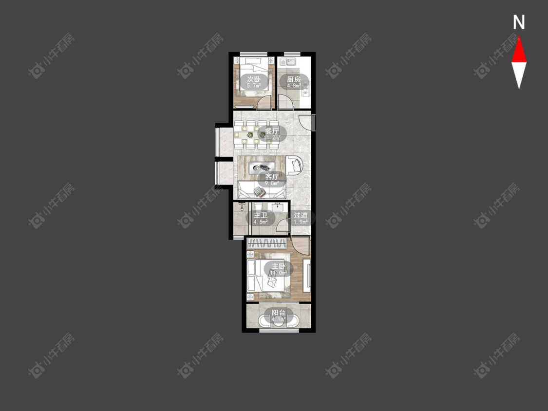 常州清云澜湾A区在售二手房房源户型图_小牛看房