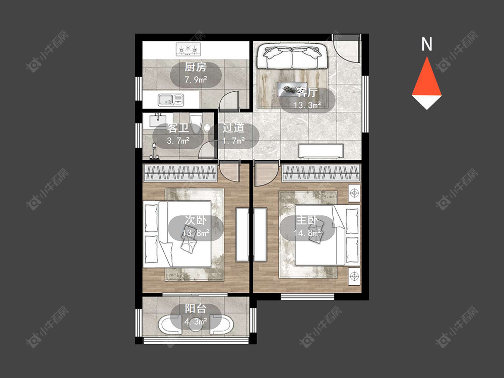 常州花东三村在售二手房源户型图_小牛看房