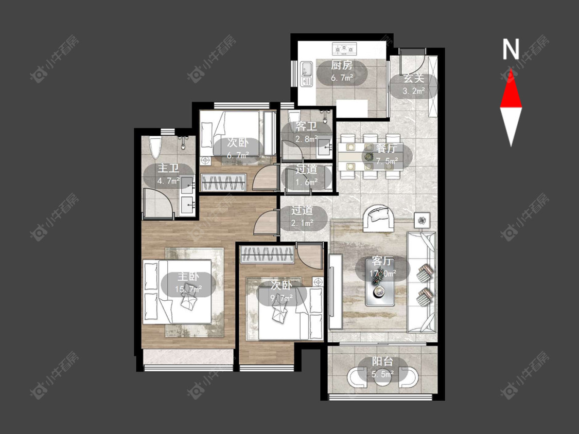 常州星悦花都在售二手房源户型图_小牛看房
