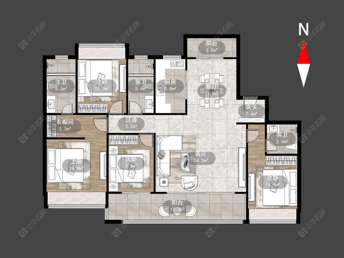 常州路劲美的竹林壹号在售二手房源户型图_小牛看房