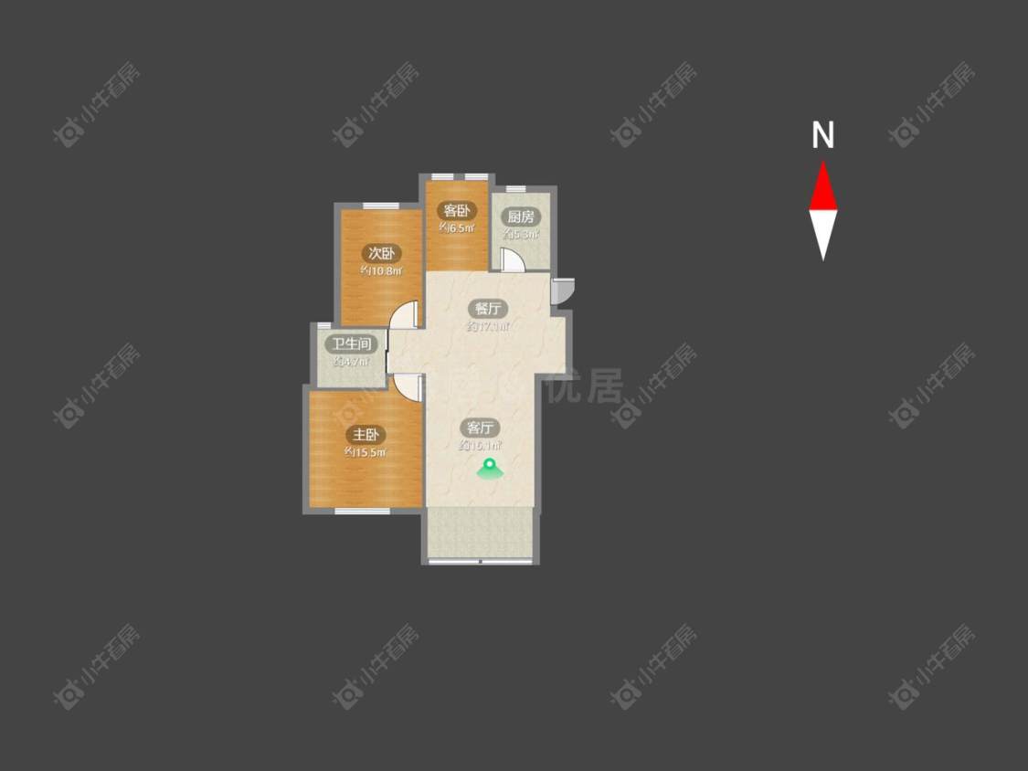 九洲花园二期房源户型图 常州九洲花园二期在售二手房源户型图_小牛看房