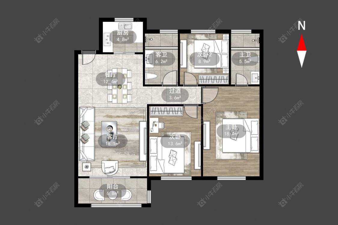 随园金麟府房源户型图 常州随园金麟府在售二手房源户型图_小牛看房