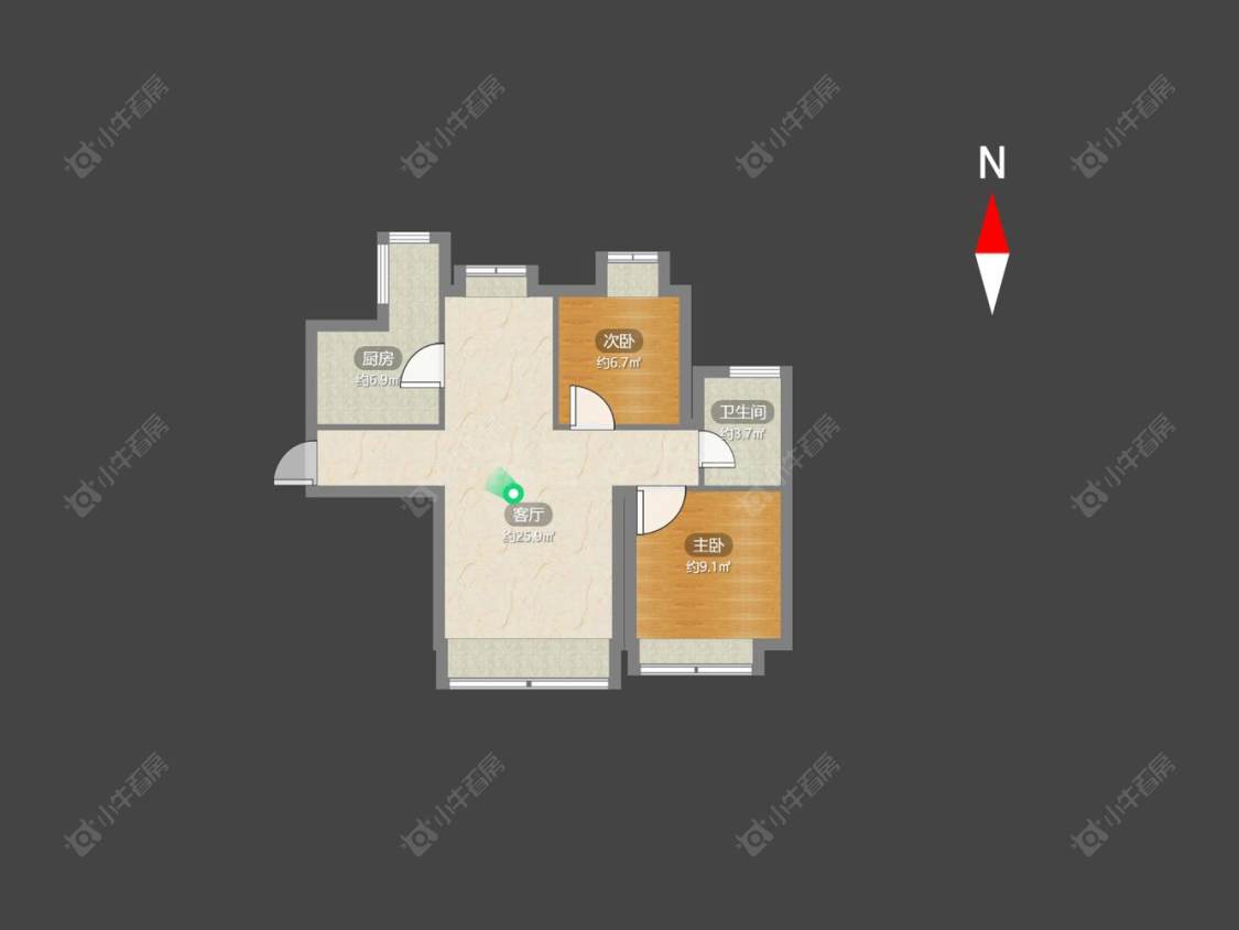 常州世茂香槟湖一期在售二手房源户型图_小牛看房