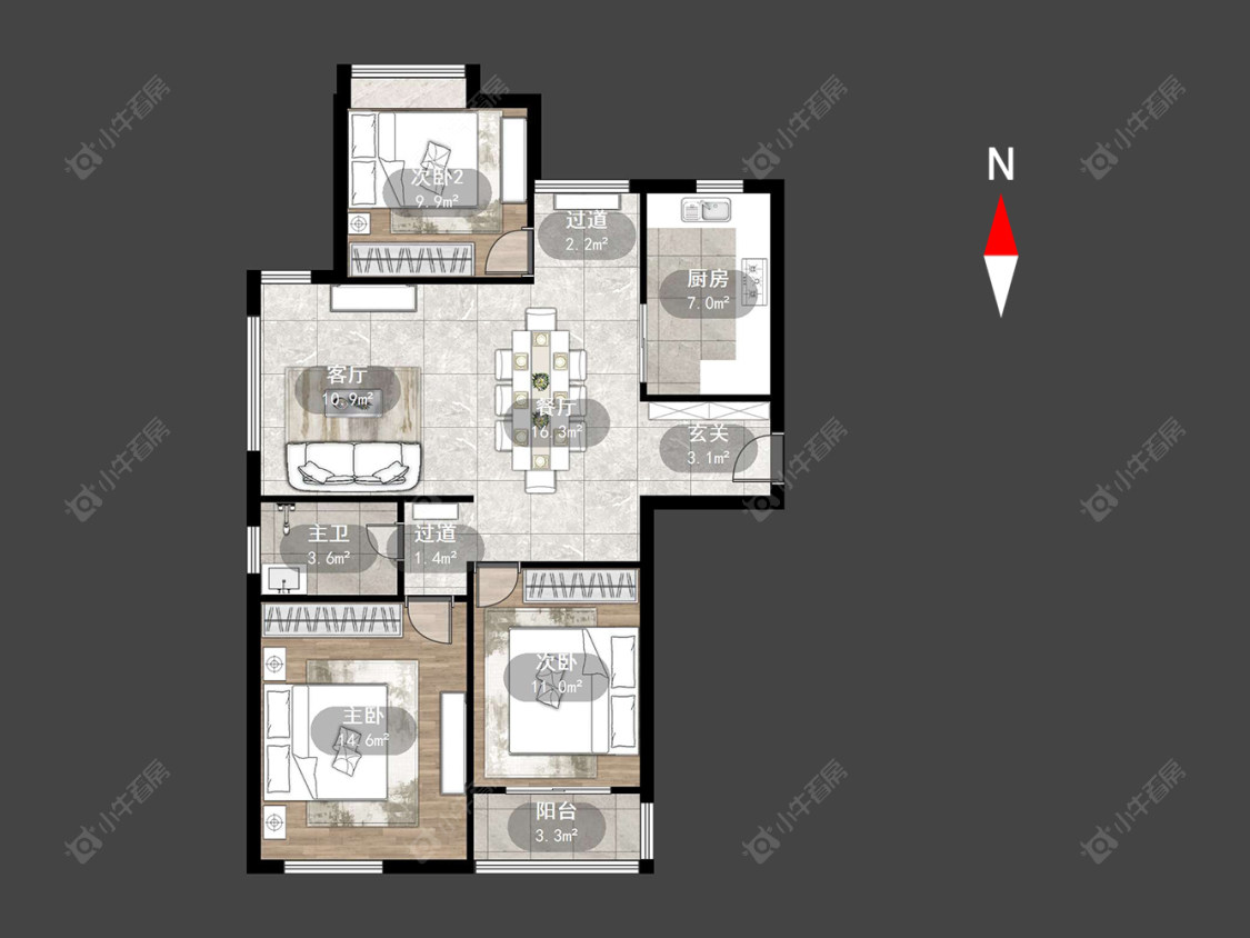 常州天山花园在售二手房源户型图_小牛看房