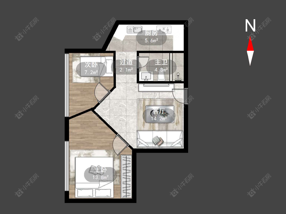 常州高成天鹅湖（公寓）在售二手房源户型图_小牛看房