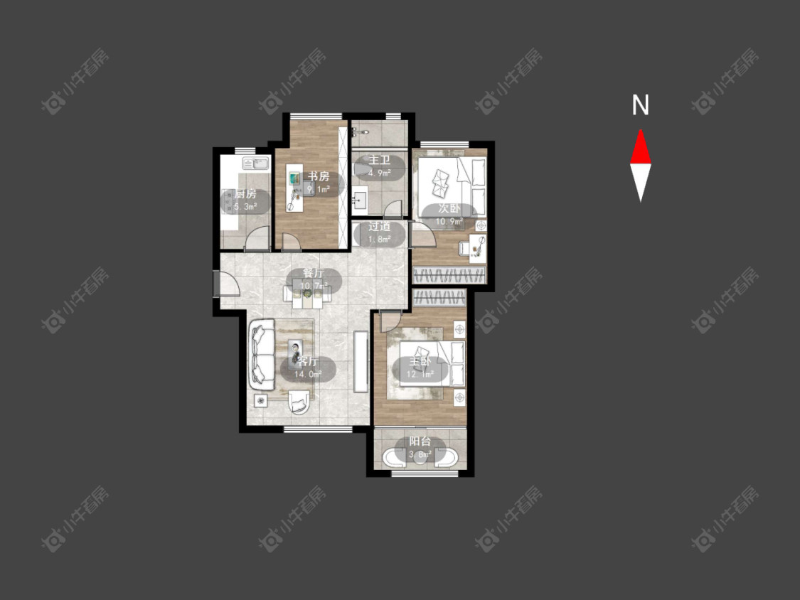 常州锦绣天地在售二手房房源户型图_小牛看房