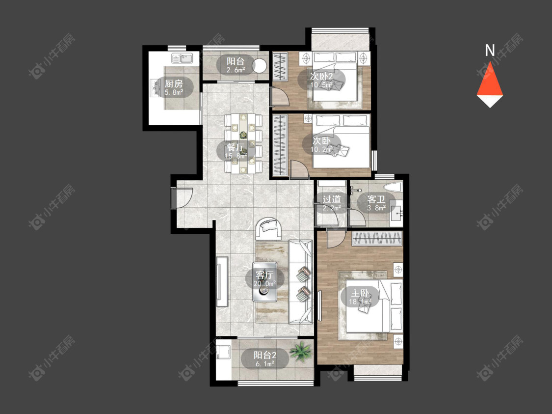 新城南都花海房源户型图 常州新城南都花海在售二手房源户型图_小牛看房