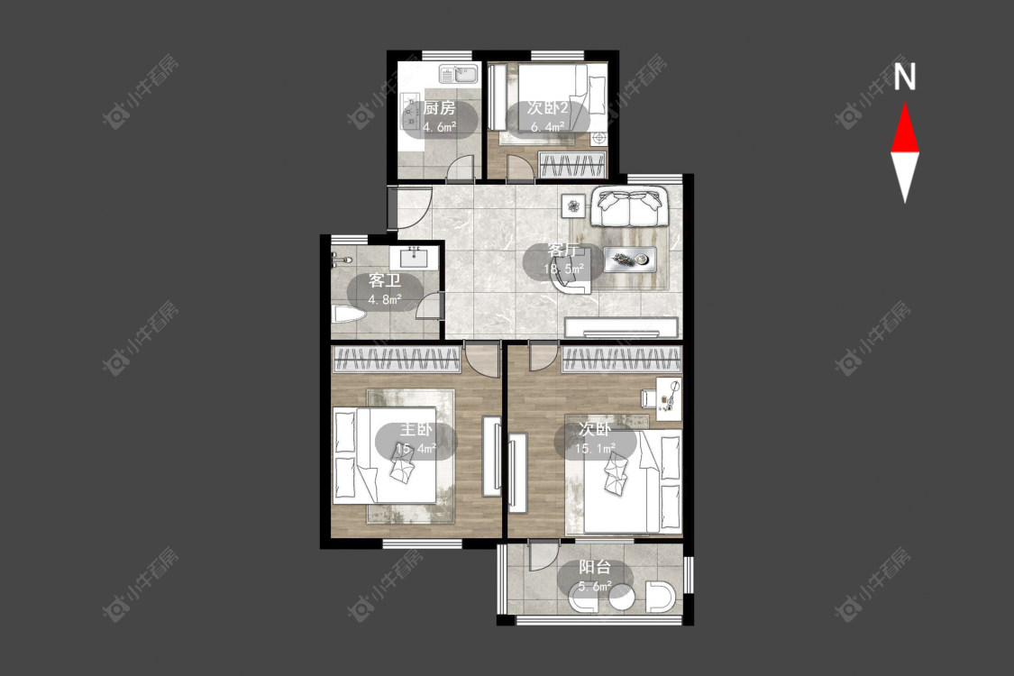 花东二村房源户型图 常州花东二村在售二手房源户型图_小牛看房