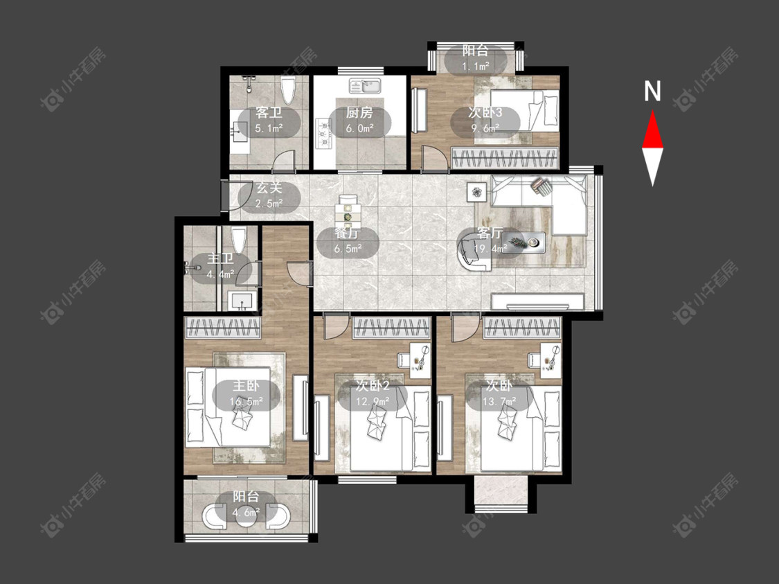 虹景金桂园房源户型图 常州虹景金桂园在售二手房源户型图_小牛看房