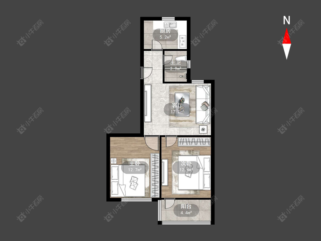 常州清潭六村在售二手房源户型图_小牛看房