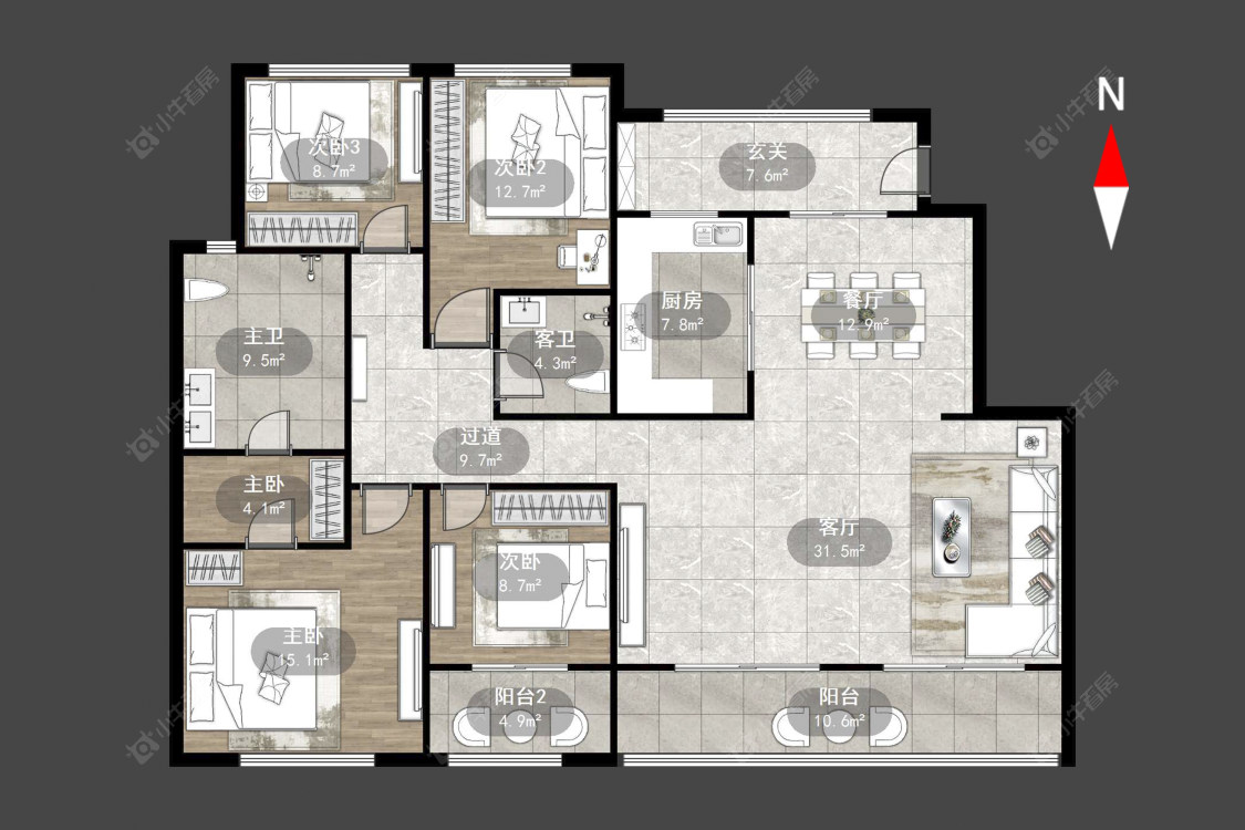 常州玉兰广场五期在售二手房源户型图_小牛看房