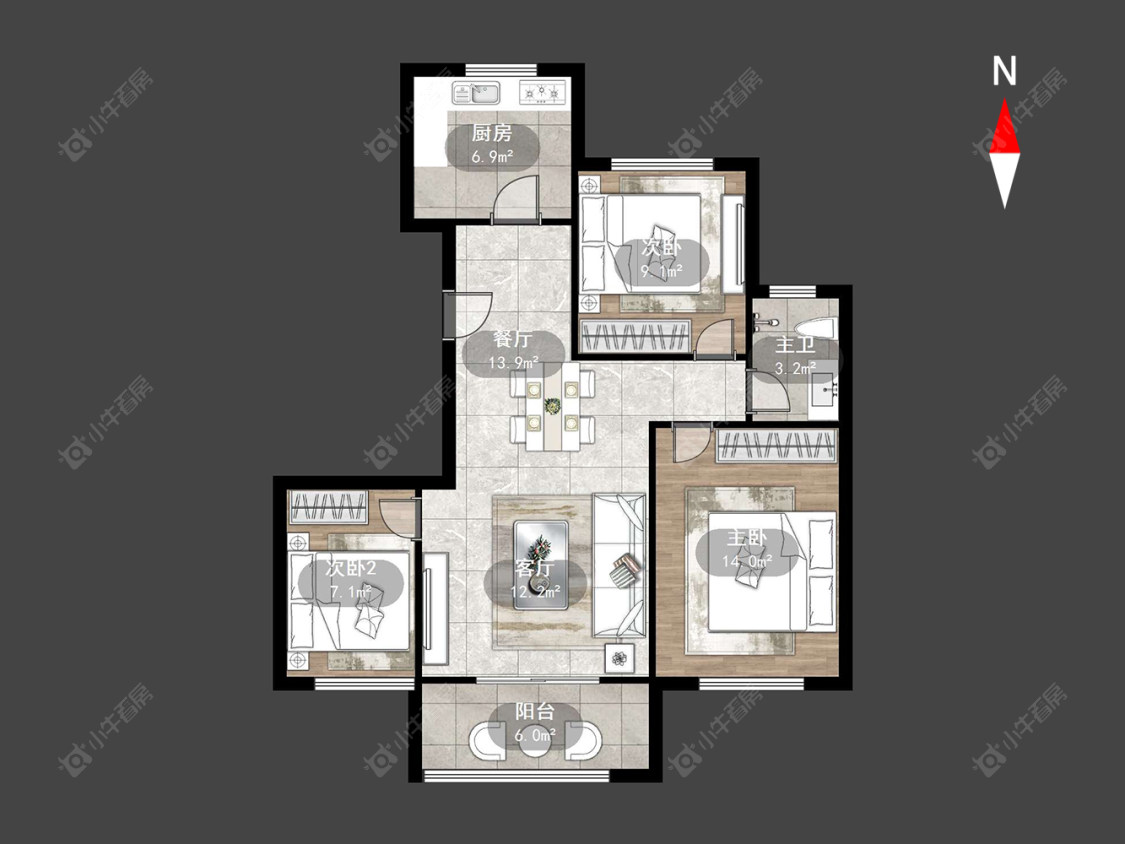 锦阳花苑房源户型图 常州锦阳花苑在售二手房源户型图_小牛看房