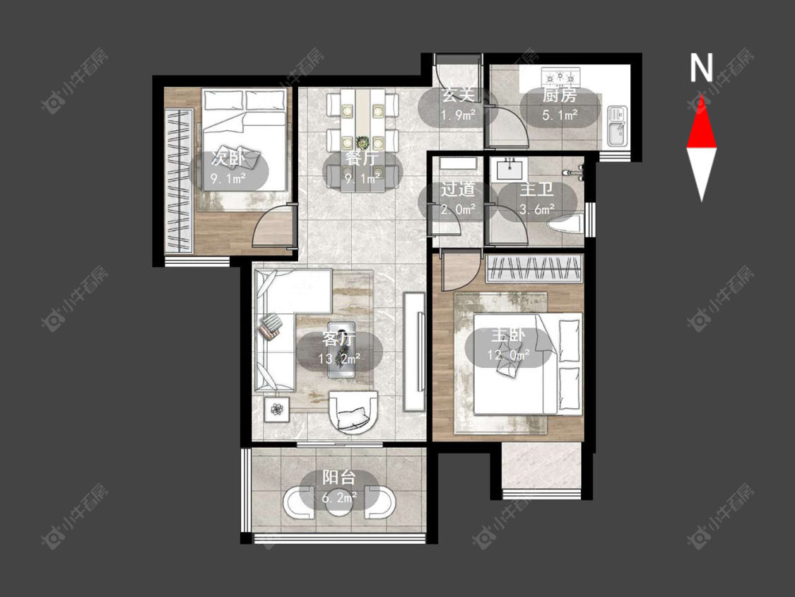 常州新城熙园在售二手房源户型图_小牛看房