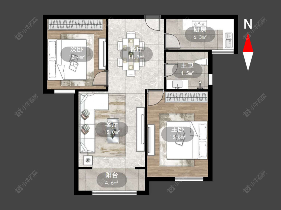 常州顺园八村二期在售二手房源户型图_小牛看房