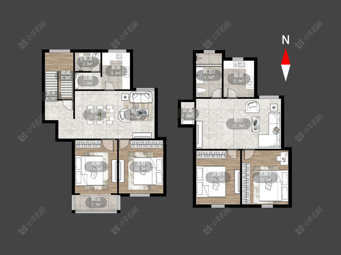 红梅新村房源户型图 常州红梅新村在售二手房源户型图_小牛看房