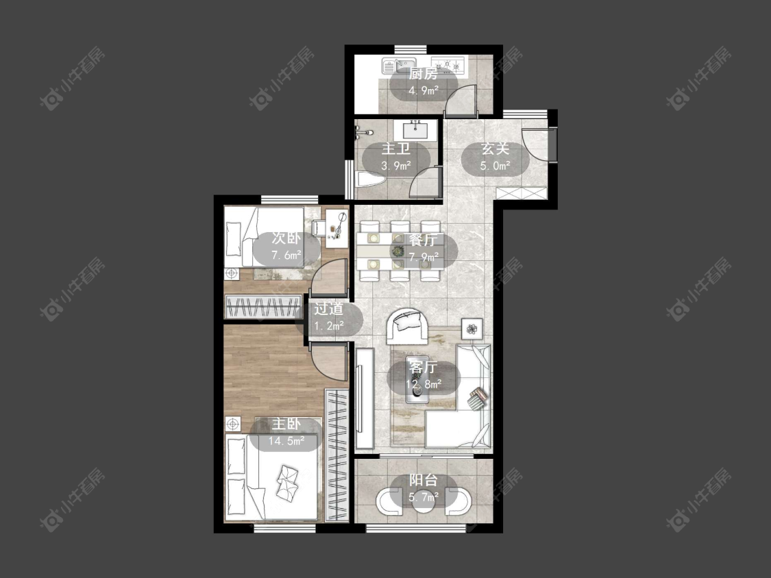 常州五兴苑在售二手房源户型图_小牛看房