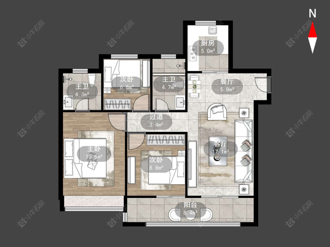 常州泰村花园在售二手房源户型图_小牛看房