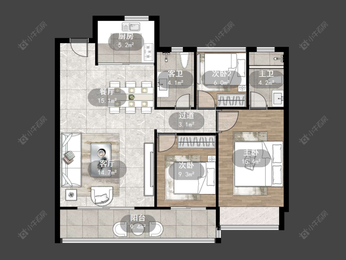 常州牡丹都汇在售二手房源户型图_小牛看房